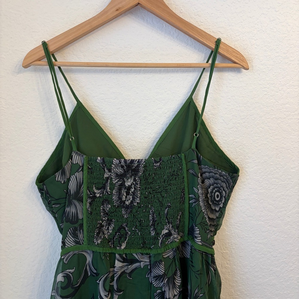 Anthropologie Penny Floral Pleated Midi Dress XL Wedding Guest Chiffon Romantic - Picture 6 of 15